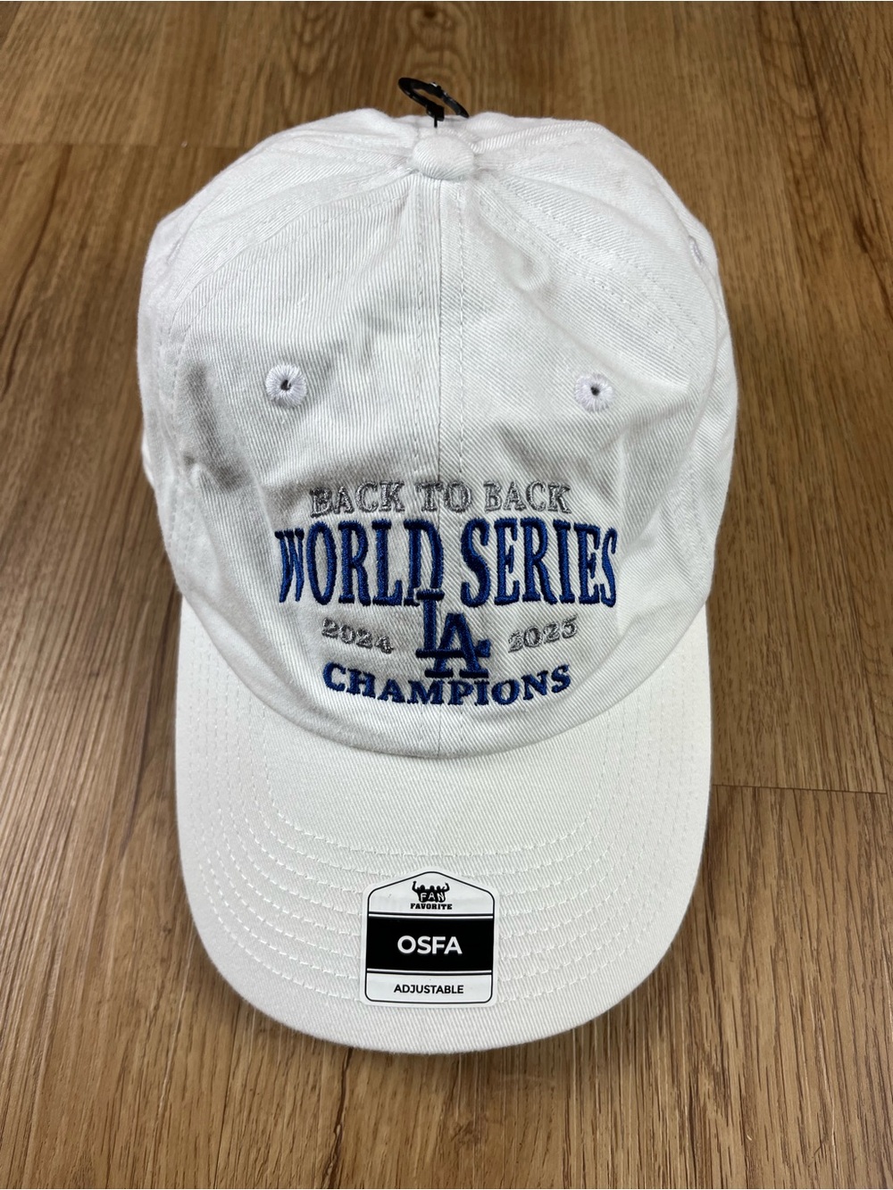 LA Dodgers Back to Back World Series Champions 2024 2025 Hat NWT one size